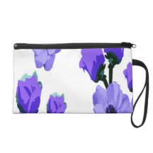 Blue Anemone Wristlet