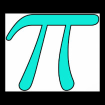 Blue Aqua Pink Hot Baby Light Pi 3.14 symbol Math posters