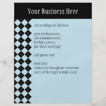 Blue Argyle Flyer