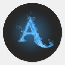 Blue atheist A Round Stickers