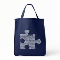 Blue Autism Puzzle Peice bags