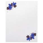 Blue Autumn Leaves Letterhead