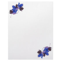 Blue Autumn Leaves Letterhead