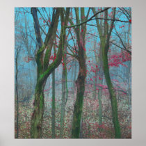 Blue Autumn Poster
