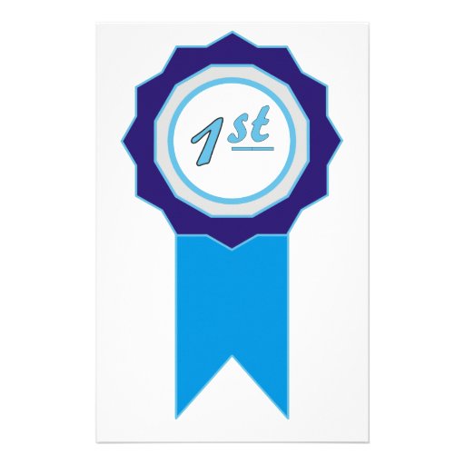 Blue Award Personalized Stationery