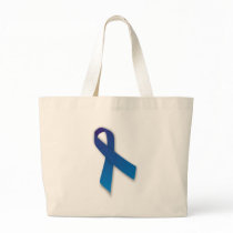 Blue Awareness and Remembrance Ribbon Bag