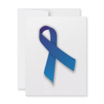 Blue Awareness and Remembrance Ribbon