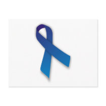 Blue Awareness and Remembrance Ribbon