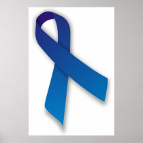 Blue Awareness and Remembrance Ribbon