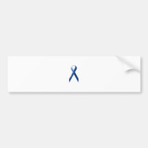 Blue awareness ribbon bumper stickers