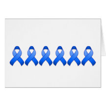 Blue Awareness Ribbon Card