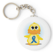 Blue Awareness Ribbon Duck