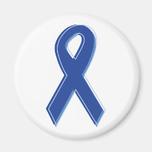 Blue Awareness Ribbon Refrigerator Magnets