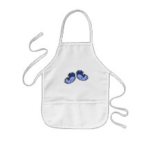 Blue baby booties apron