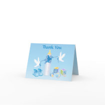 Blue Baby Bottle Thank You Card