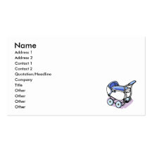 blue baby buggy business card templates