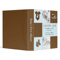 Blue Baby Clothes Photo Book 3 Ring Binders