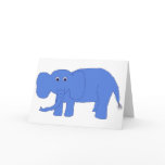 Blue baby elephant card