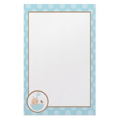 Blue Baby in Umbrella Stationery by heartlocked