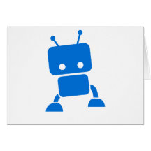 Blue Baby Robot Thank You Cards