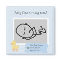 Blue Baby Ultrasound Photo Custom Duck Magnet