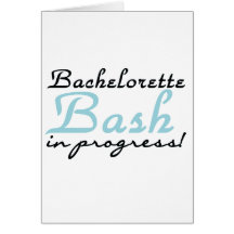 Blue Bachelorette Bash T-shirts and Gifts Greeting Cards