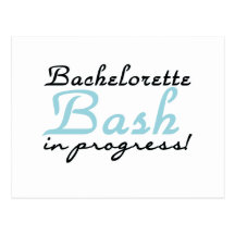 Blue Bachelorette Bash T-shirts and Gifts Post Cards