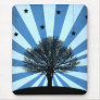 Blue Background Tree Silhouette Mousepad