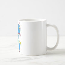 Blue bacteria coffee mug