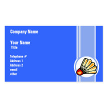 Blue Badminton Business Card Templates