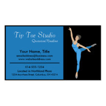 Blue Ballerina Dancer - Business Cards