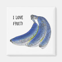 blue banana - I love fruit magnet