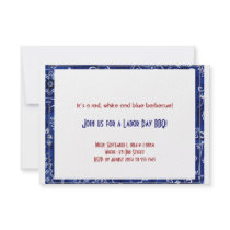 Blue Bandana Frame Labour Day Invitation