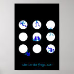 Blue Barking Frogs Poster