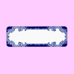 Blue Baroque Border labels