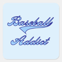 Blue Baseball Addict T-shirts and Gifts Sticker