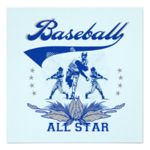 Blue Baseball All Star 2 T-shirts and Gifts Custom Announcements