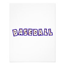 Blue Baseball Logo Personalized Invitations