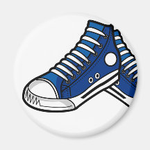 Blue Basketball Sneaker Magnet