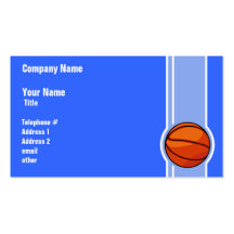 Blue Basketball; Sport Business Card Templates
