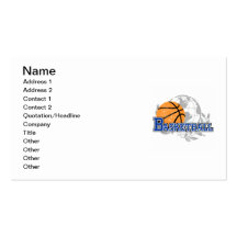 Blue Basketball T-shirts and Gifts Business Card