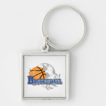 Blue Basketball T-shirts and Gifts Keychain