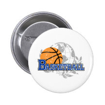 Blue Basketball T-shirts and Gifts Pin