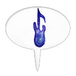 blue bass note crayon cake picks