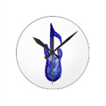 blue bass note crayon wall clocks