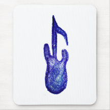 blue bass note crayon mousepads