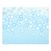 Blue Bath Bubbles Art Photo