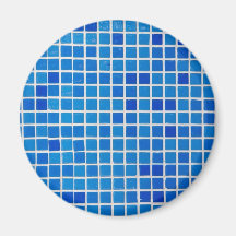 blue bathroom tile refrigerator magnet