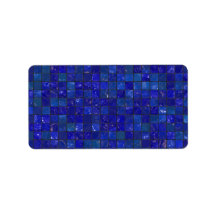 Blue Bathroom Tiles Personalized Address Labels