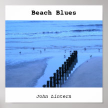 blue beach, Beach Blues, John Lintern Print